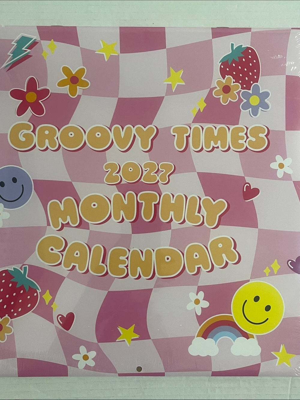 Groovy Times 2027 Monthly Calendar - Pink